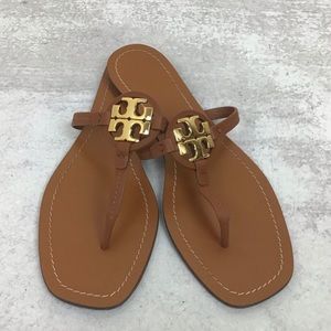 SOLD Tory Burch Mini Miller brown and gold size 9